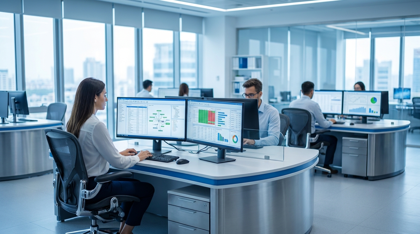 Data management experts at work